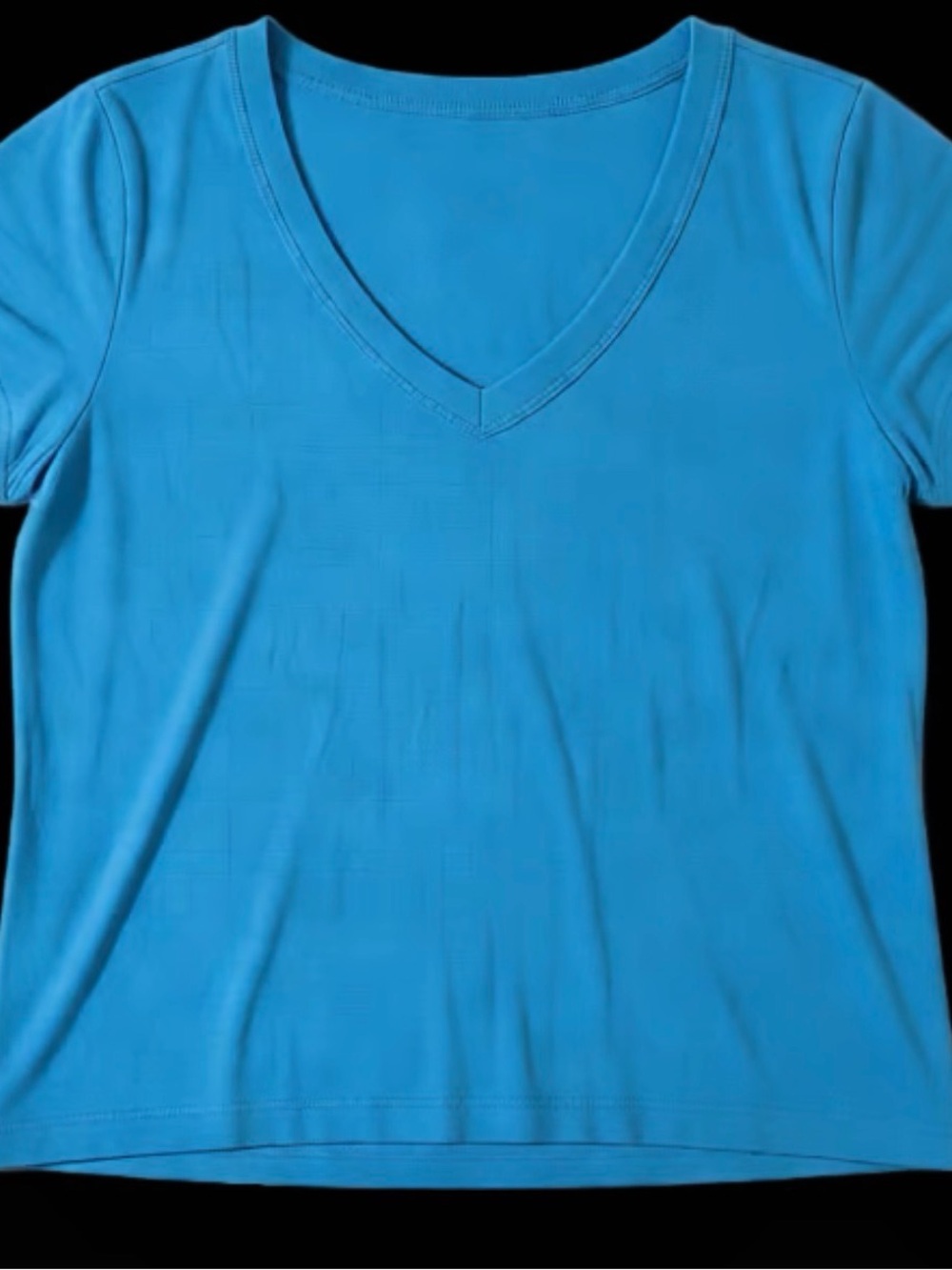 wild fable Bright Blue V-Neck Short Sleeve Tee crop top